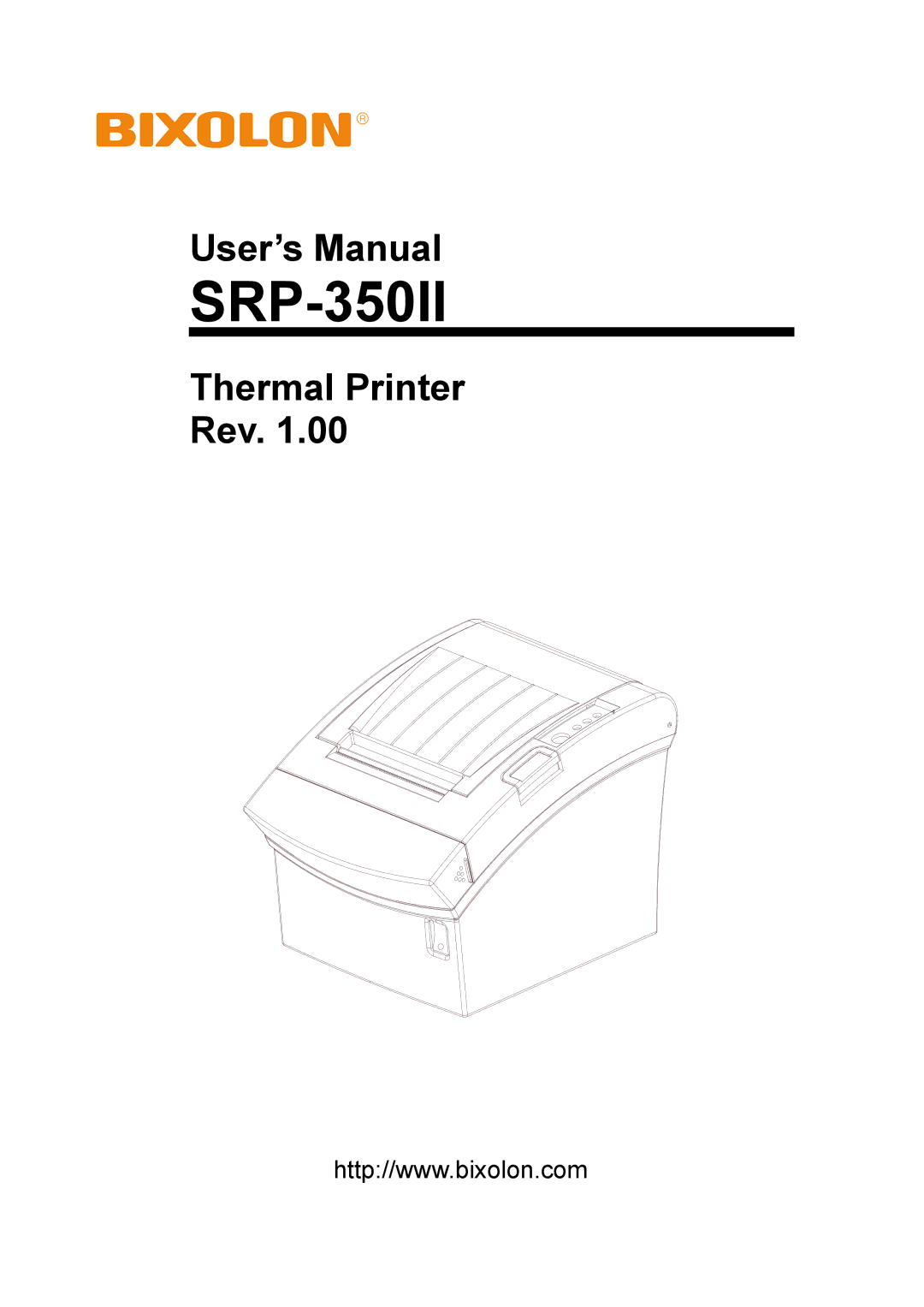 BIXOLON SRP-350II user manual 