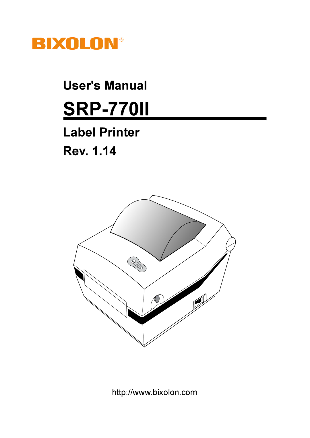 BIXOLON SRP-770II user manual 