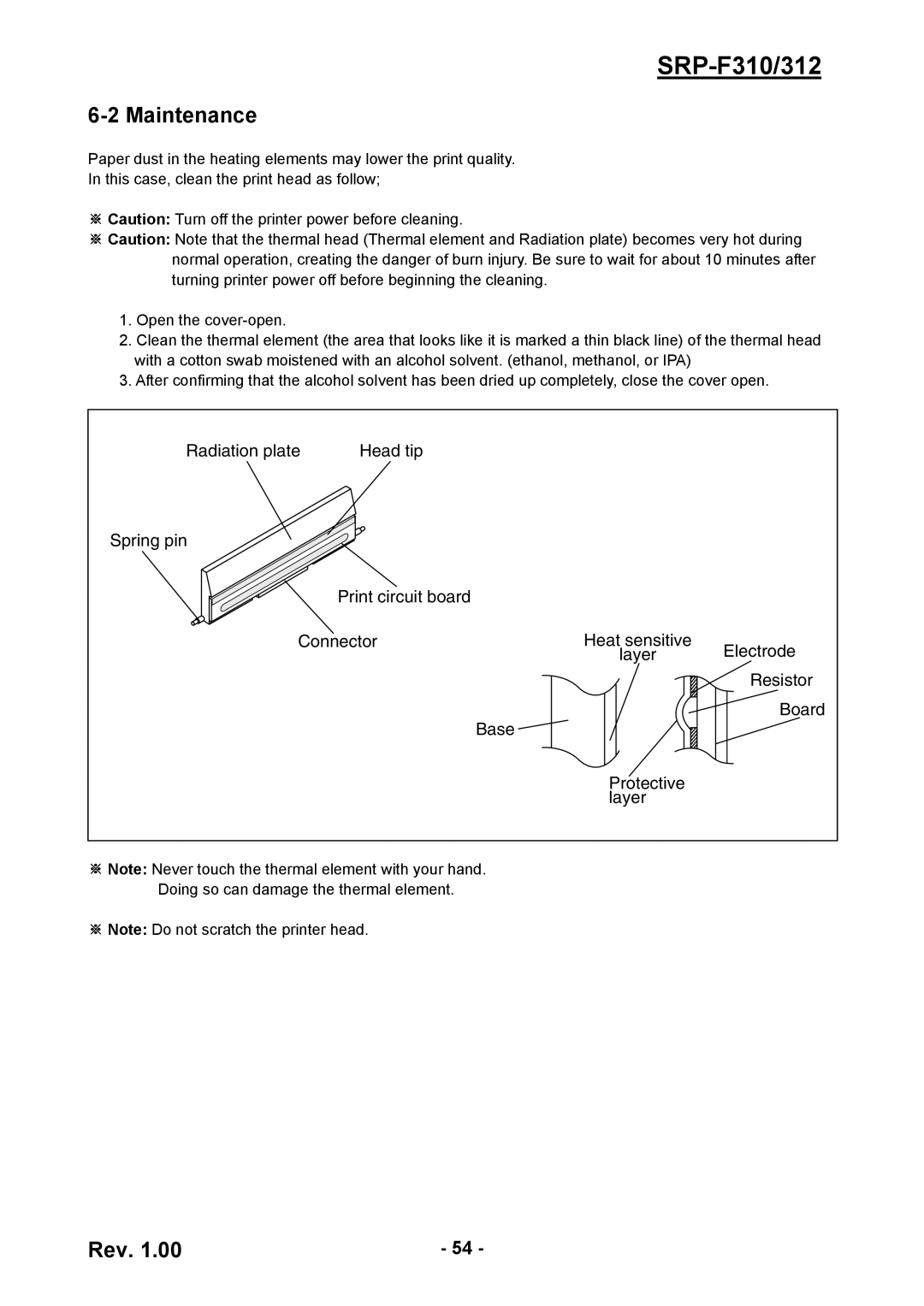 BIXOLON SRP-F310/312 service manual Maintenance 