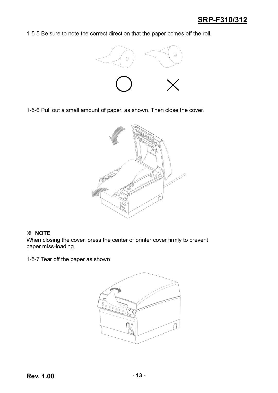 BIXOLON SRP-F312 user manual SRP-F310/312 