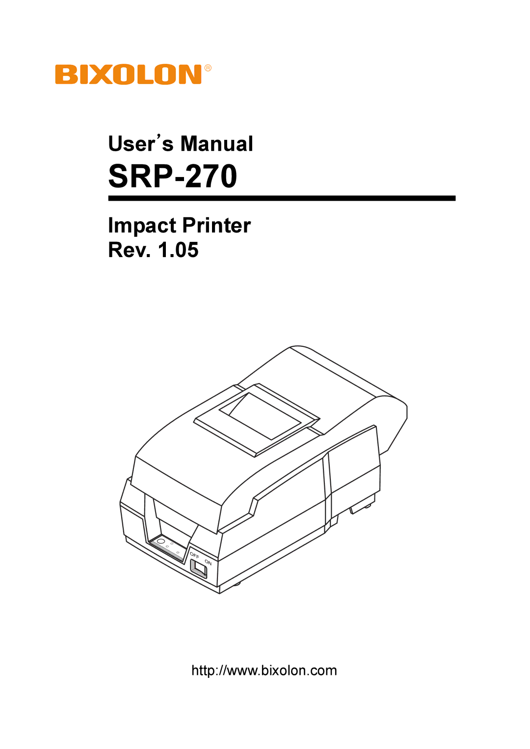 BIXOLON SRP270CPG user manual SRP-270 