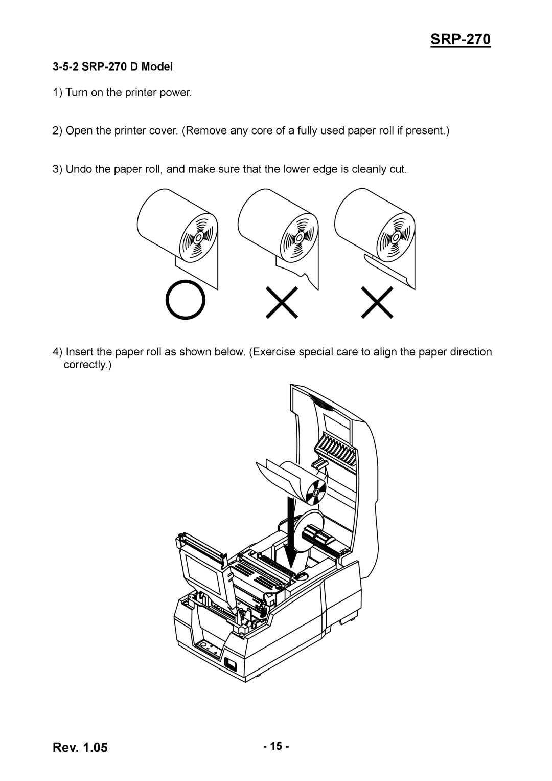 BIXOLON SRP270CPG user manual SRP-270 D Model 