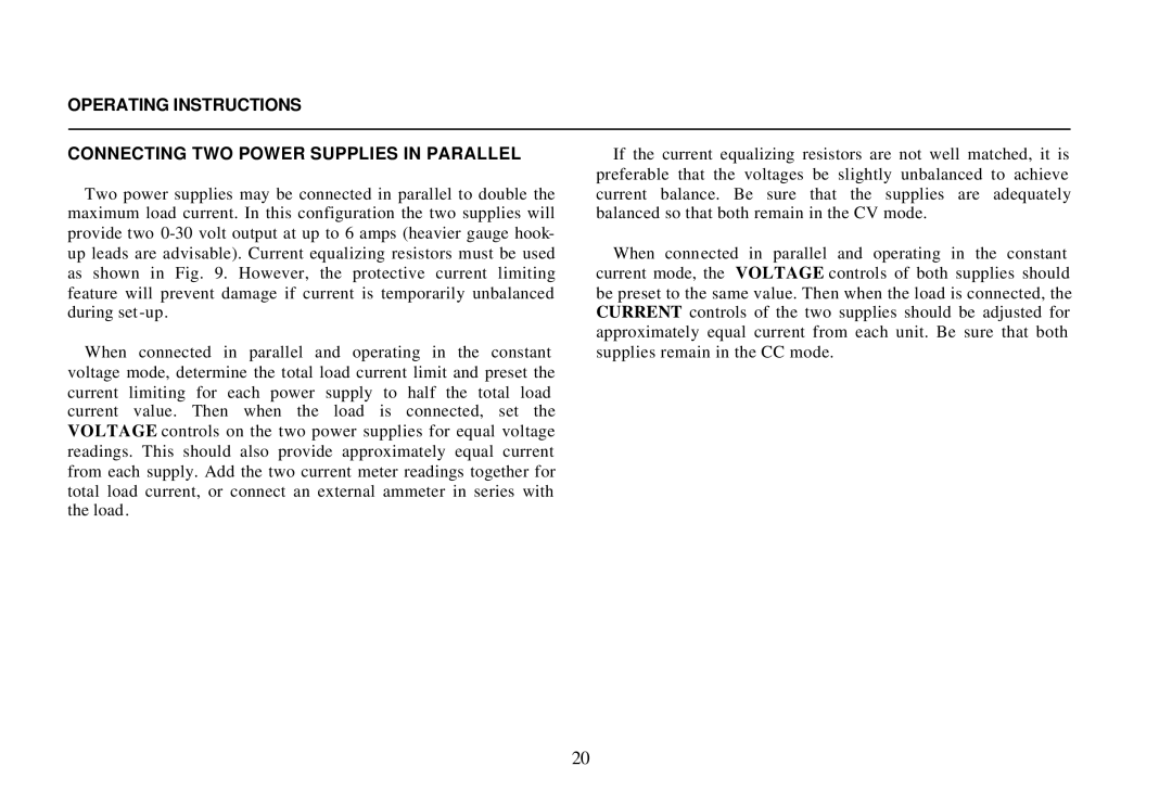 B&K 0-3A, 0-30V instruction manual 