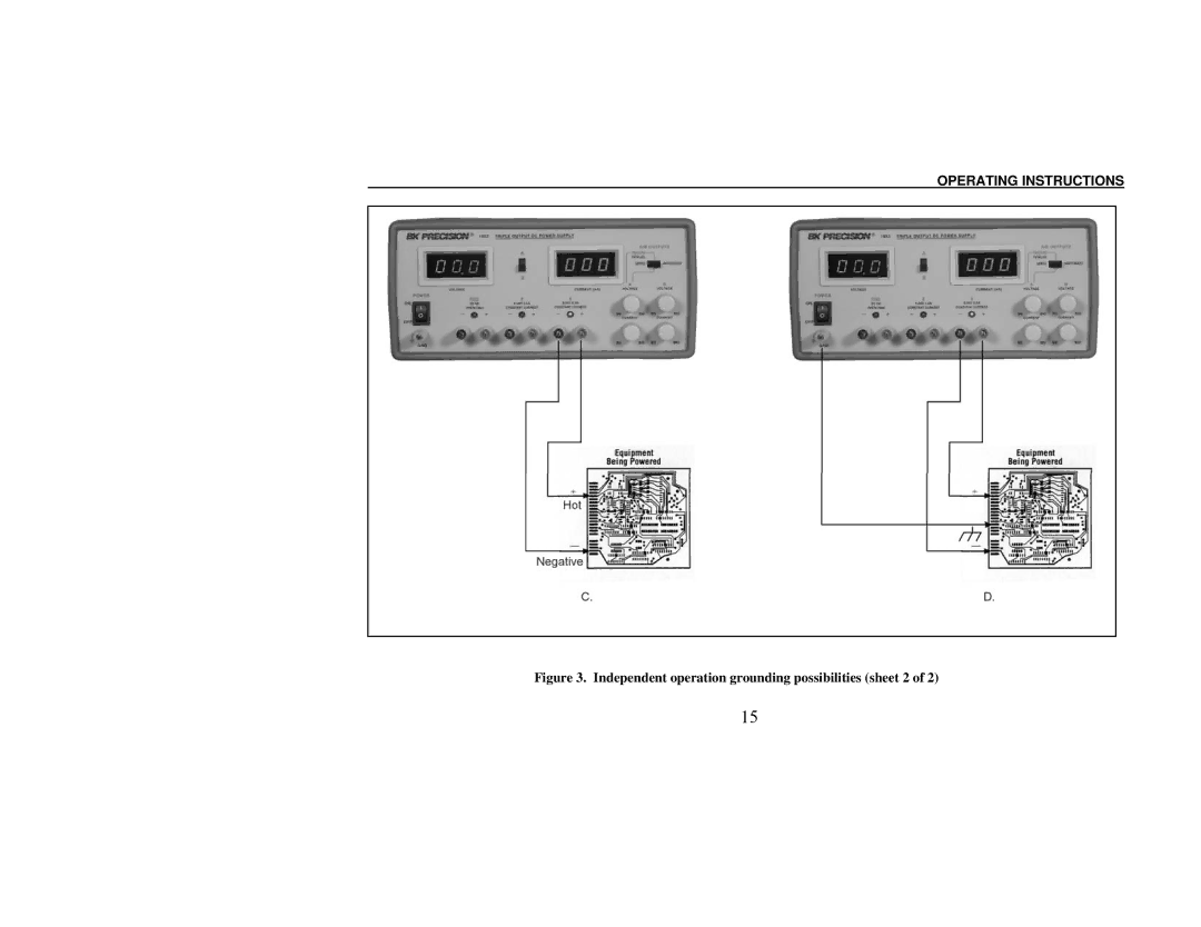 B&K 1652, 1651A instruction manual Independent operation grounding possibilities sheet 2 