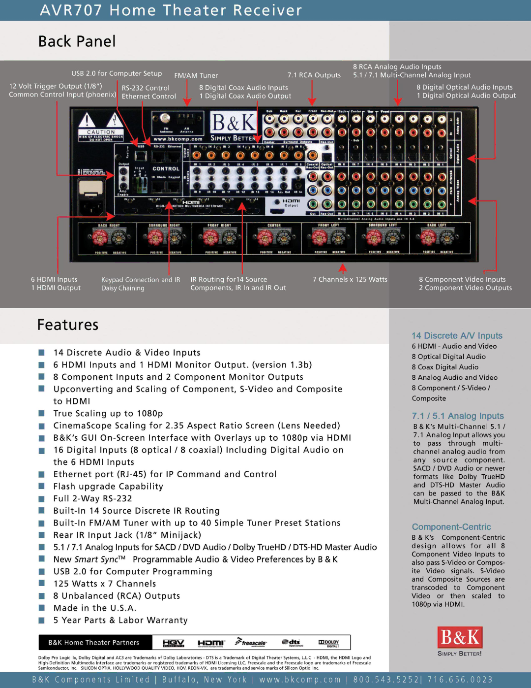 B&K AVR707 manual 