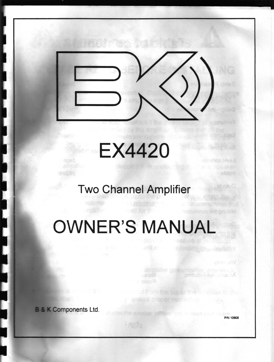 B&K EX4420 manual 