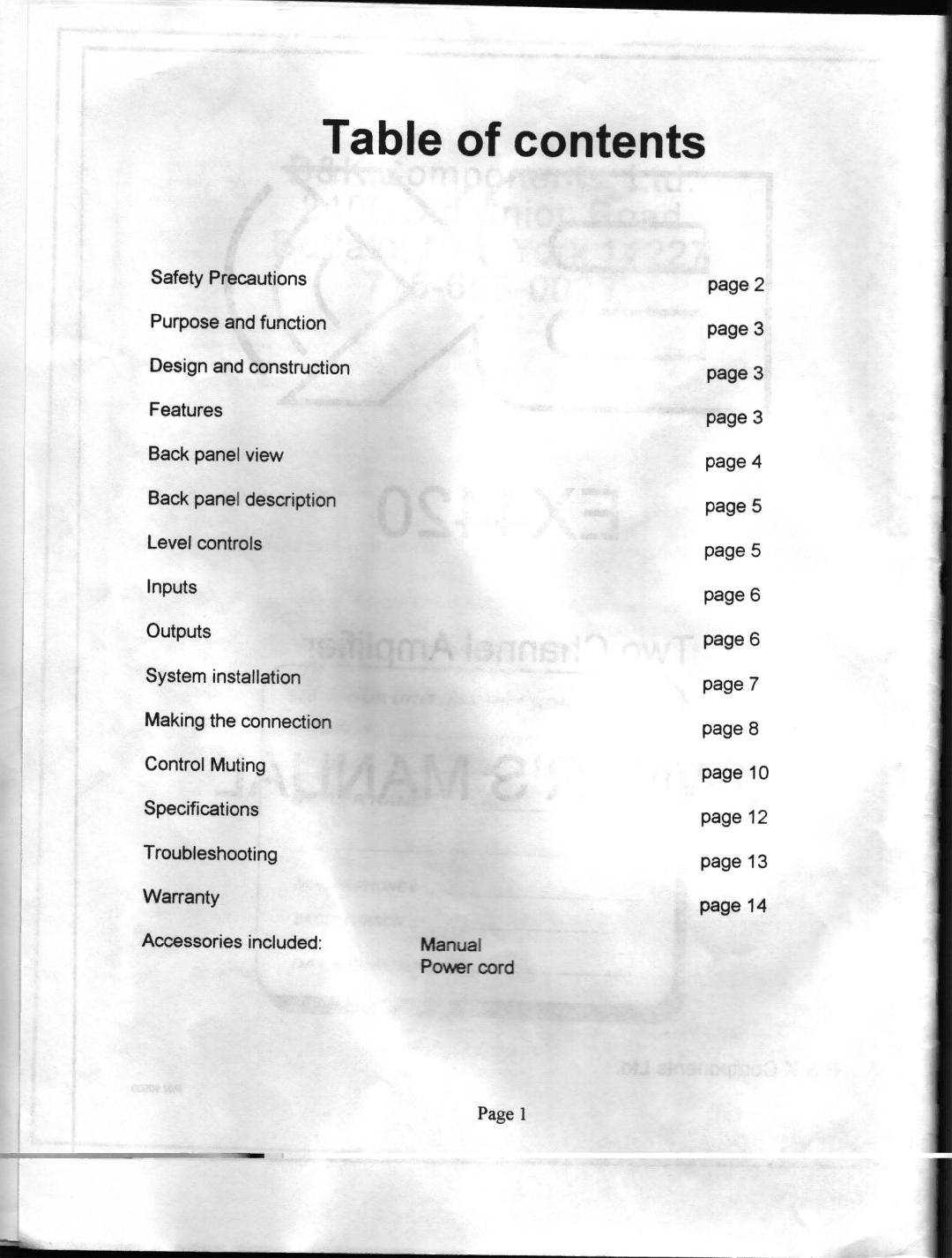 B&K EX4420 manual 