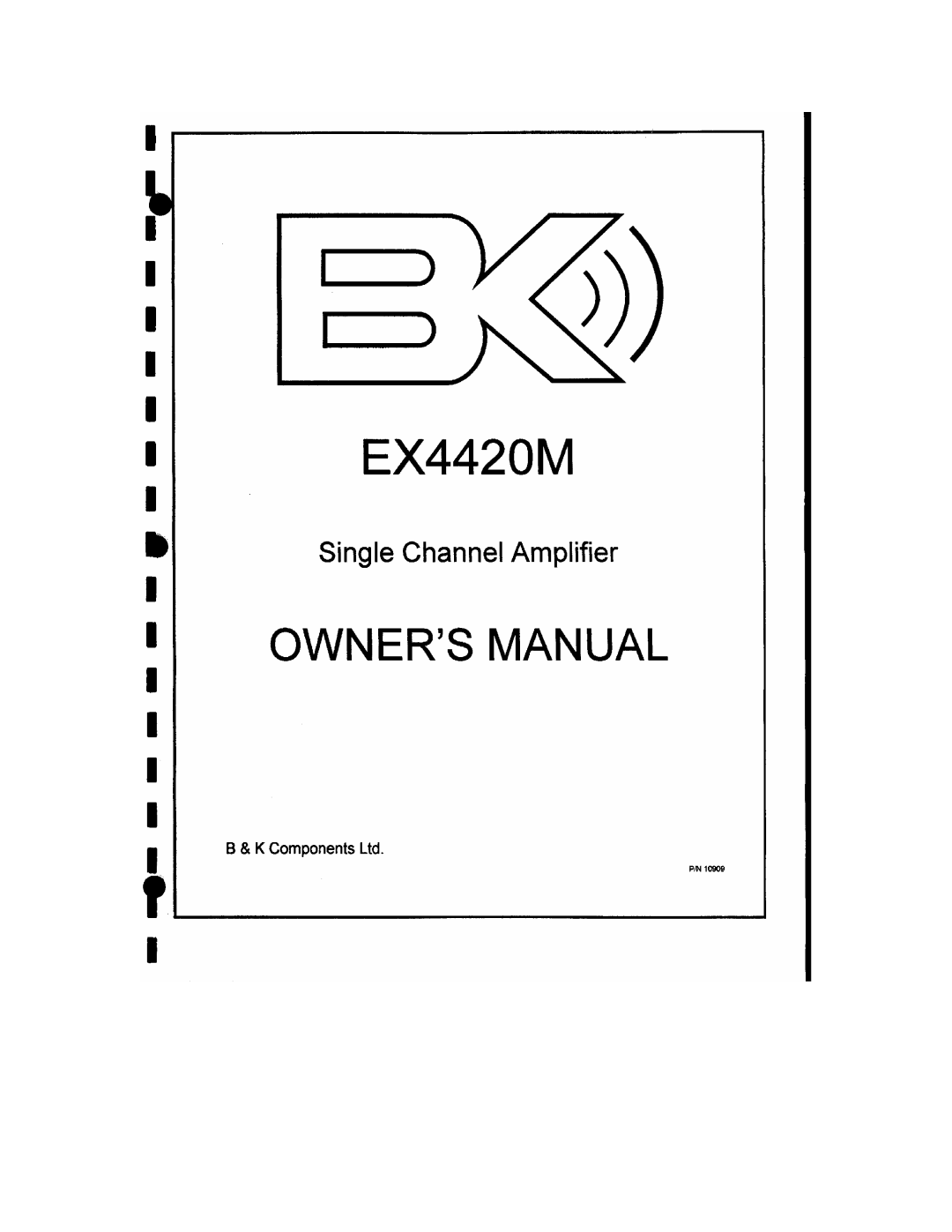 B&K EX4420M manual 