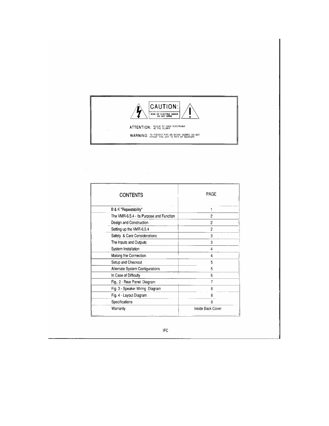 B&K VMR-6.5.4 manual 