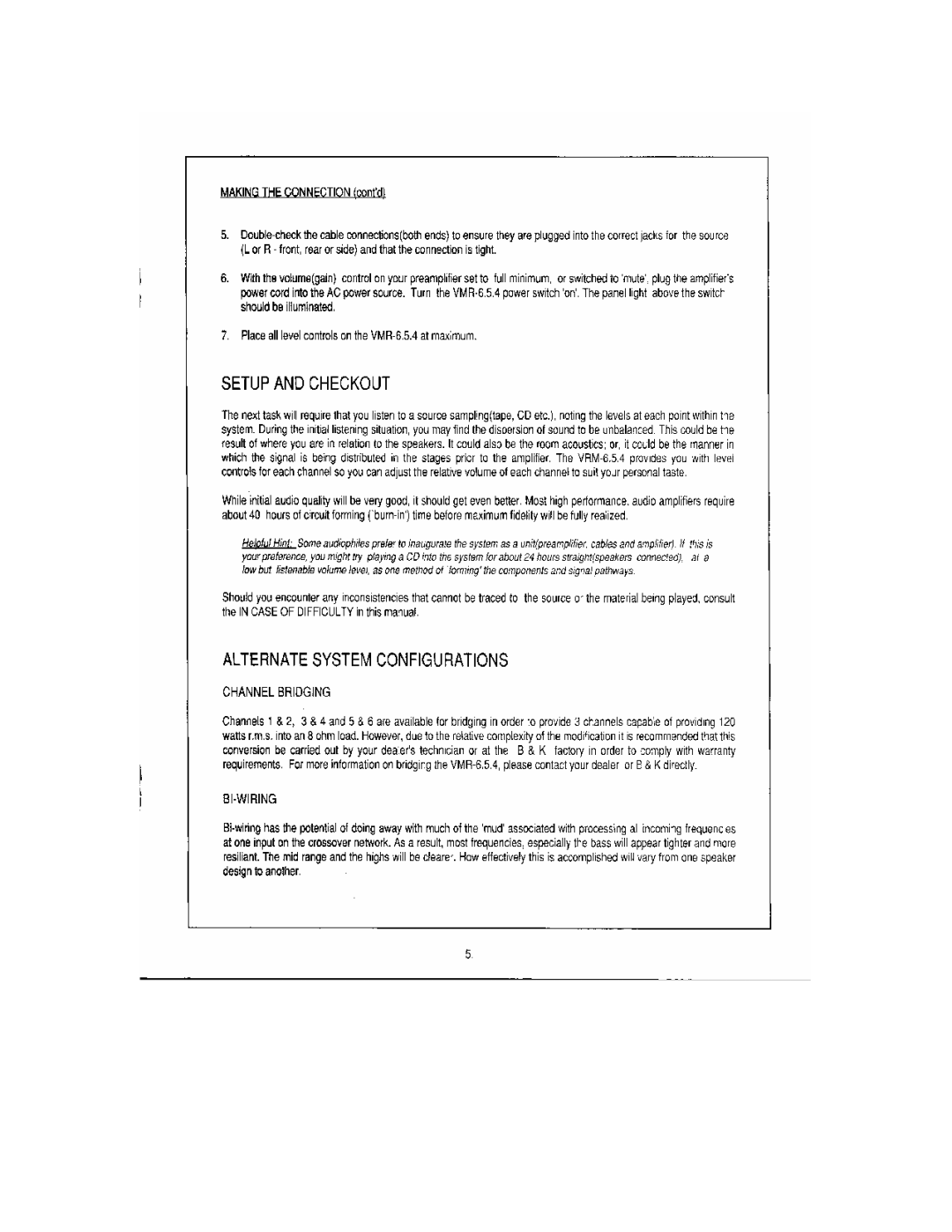 B&K VMR-6.5.4 manual 