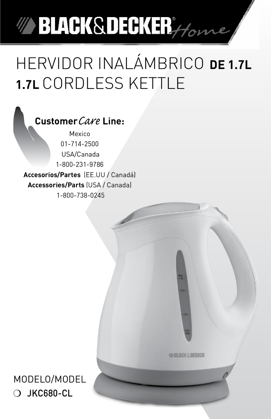 Black & Decker 11-4-12S, 11-4-12e manual Hervidor inalámbrico DE 1.7l 1.7l cordless Kettle 