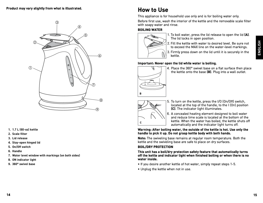 Black & Decker 11-4-12e, 11-4-12S manual How to Use, English 