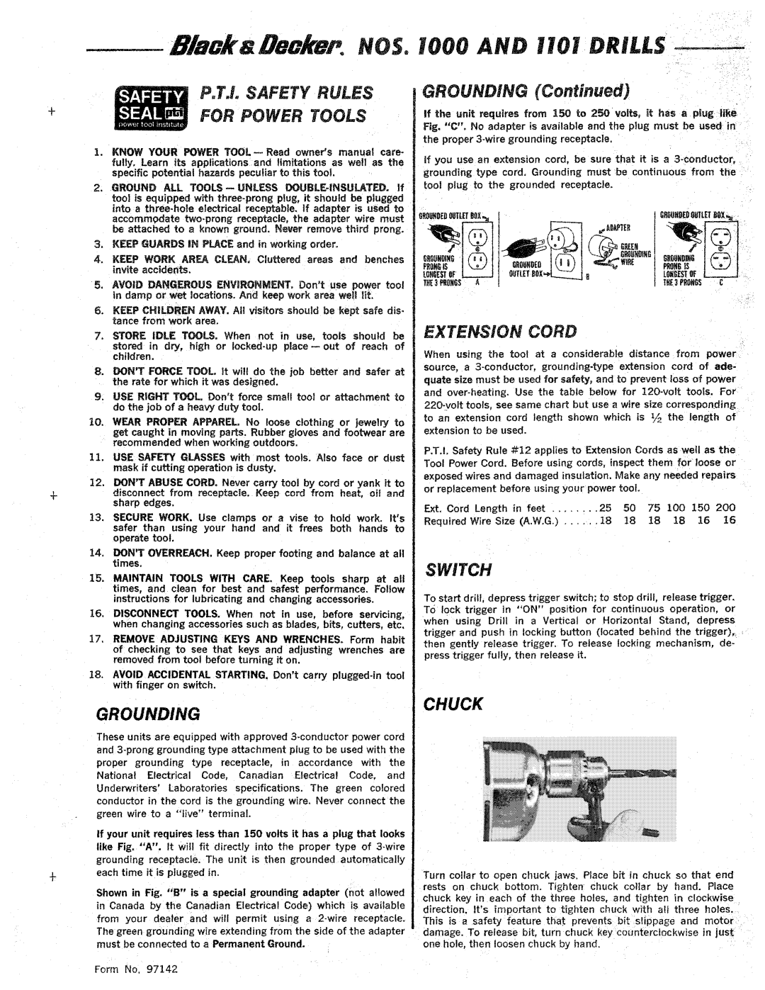 Black & Decker 1101 manual 