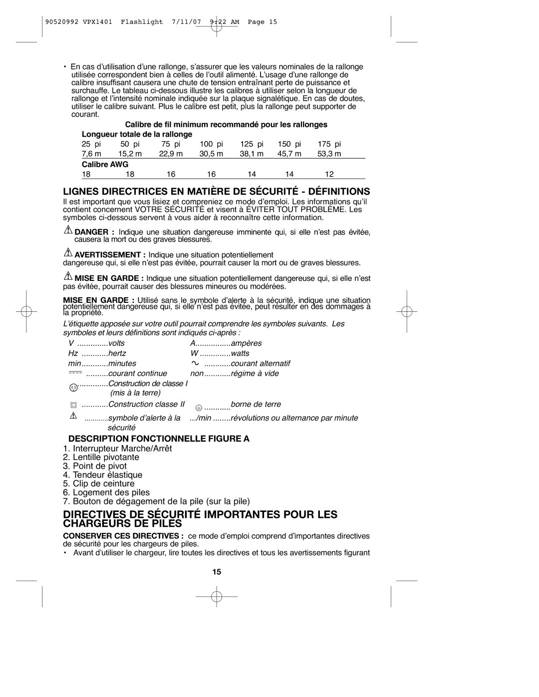 Black & Decker 1VPX instruction manual Lignes Directrices EN Matière DE Sécurité Définitions 