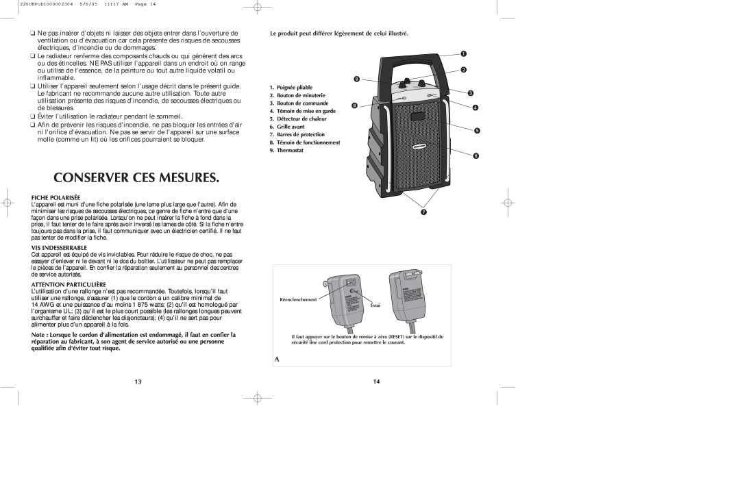 Black & Decker 220UH manual Conserver Ces Mesures, Fiche Polarisée, Vis Indesserrable, Attention Particulière 