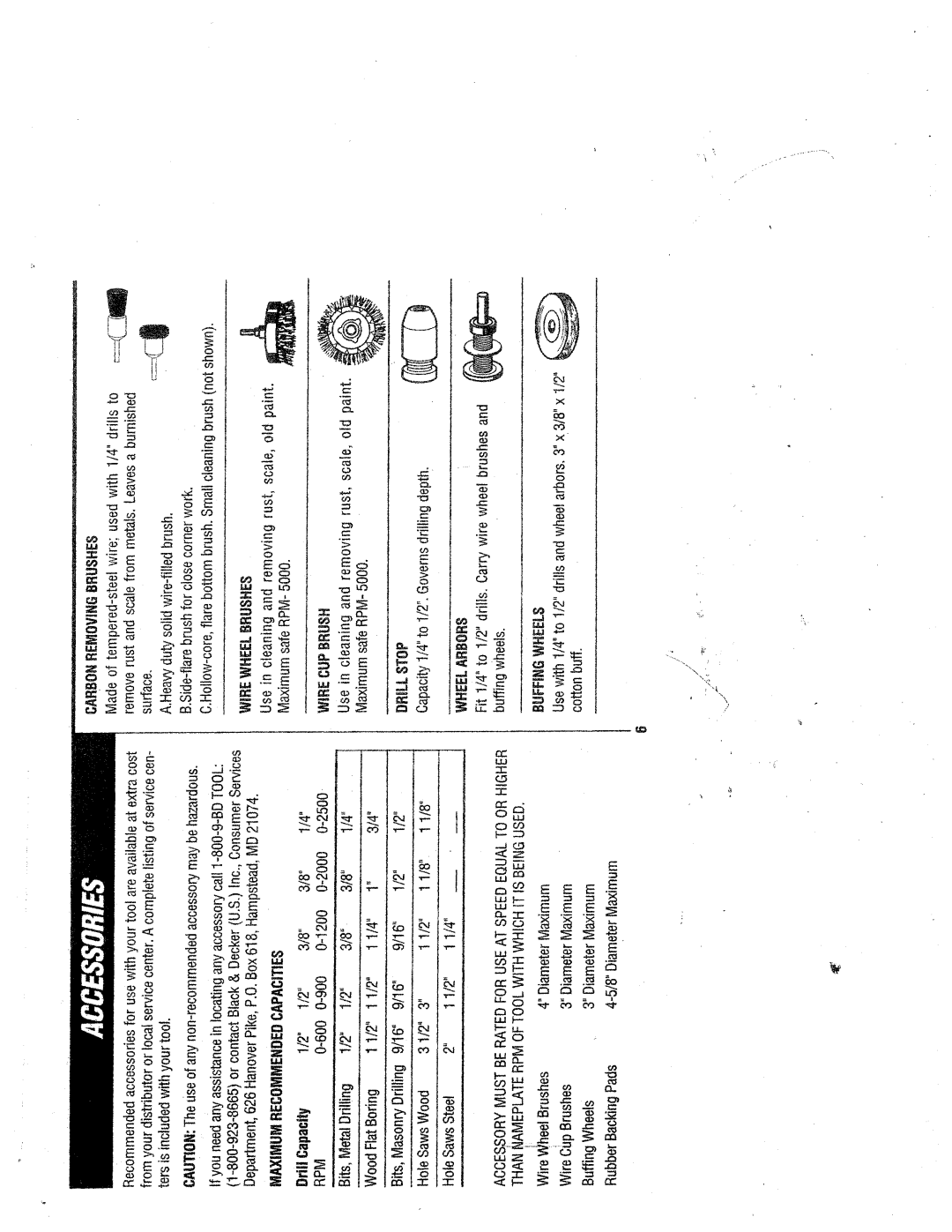 Black & Decker 1312G, 2600, 1311G, 1046, 1180G, 1166, 1042 manual 