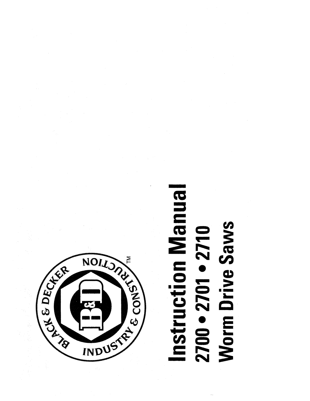 Black & Decker 2701, 2700, 2710 manual 