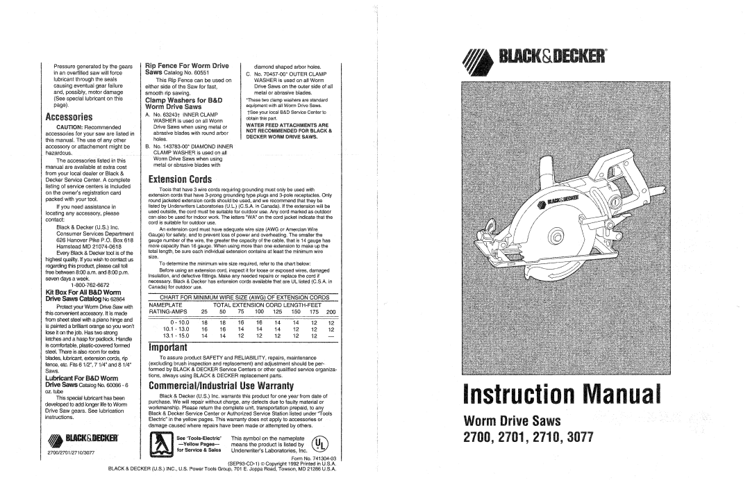 Black & Decker 3077 manual 