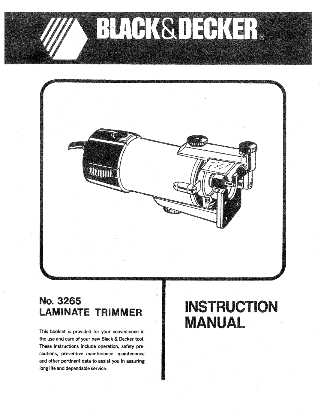 Black & Decker 3265 manual 