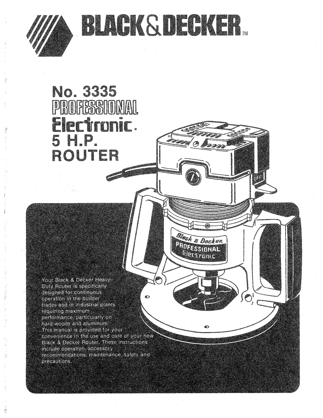 Black & Decker 3335 manual 