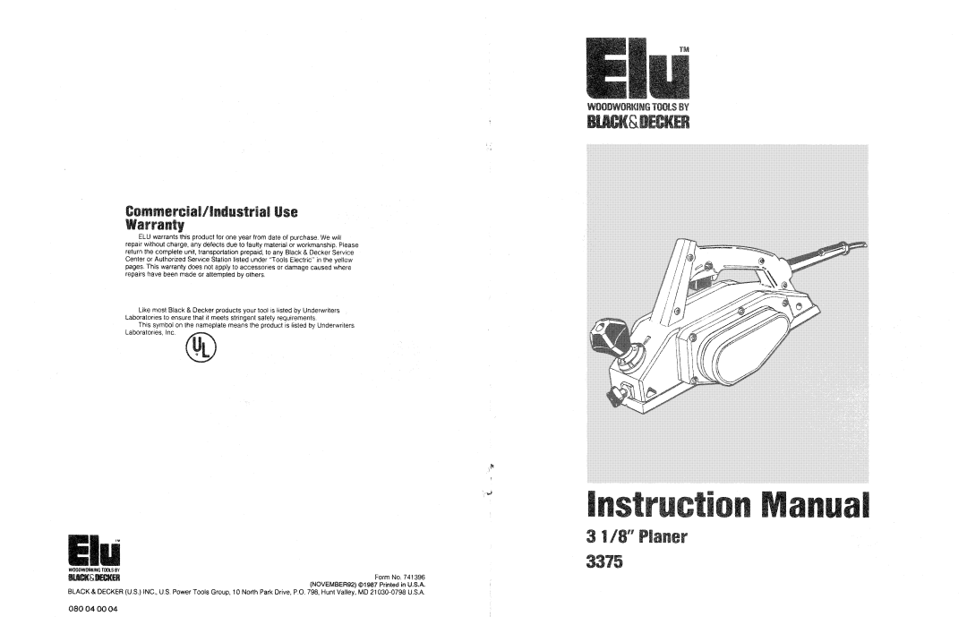 Black & Decker 3375 manual 