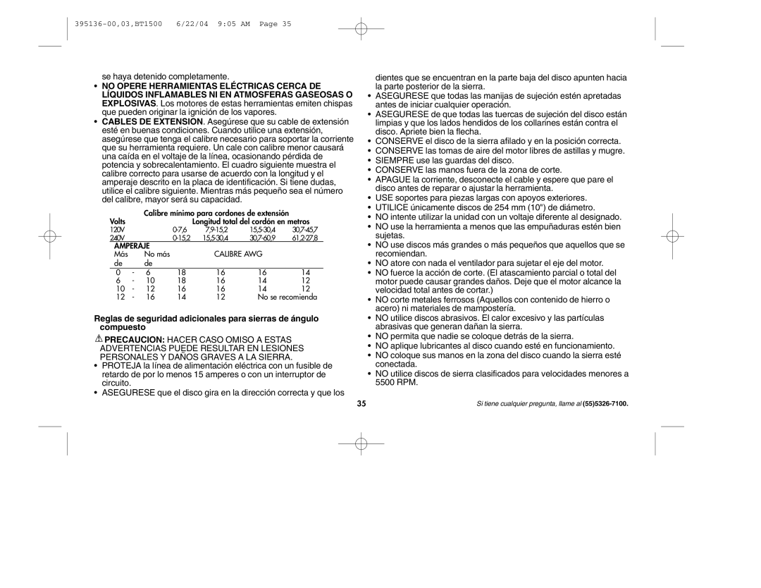 Black & Decker 395136-00 instruction manual Se haya detenido completamente 