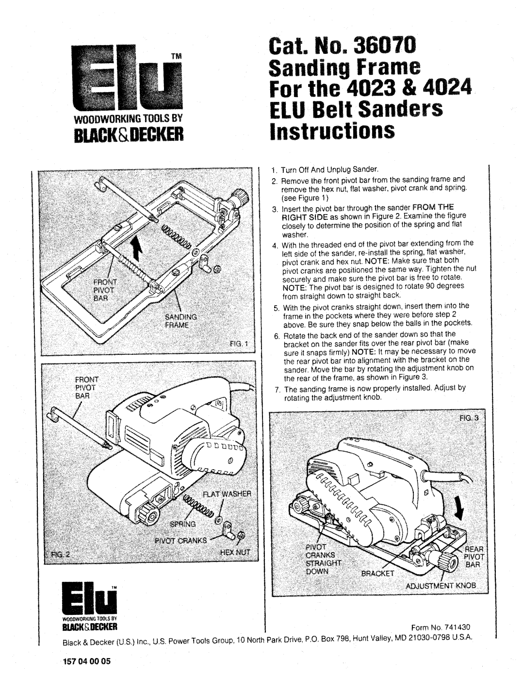 Black & Decker 4024, 4023, 36070 manual 