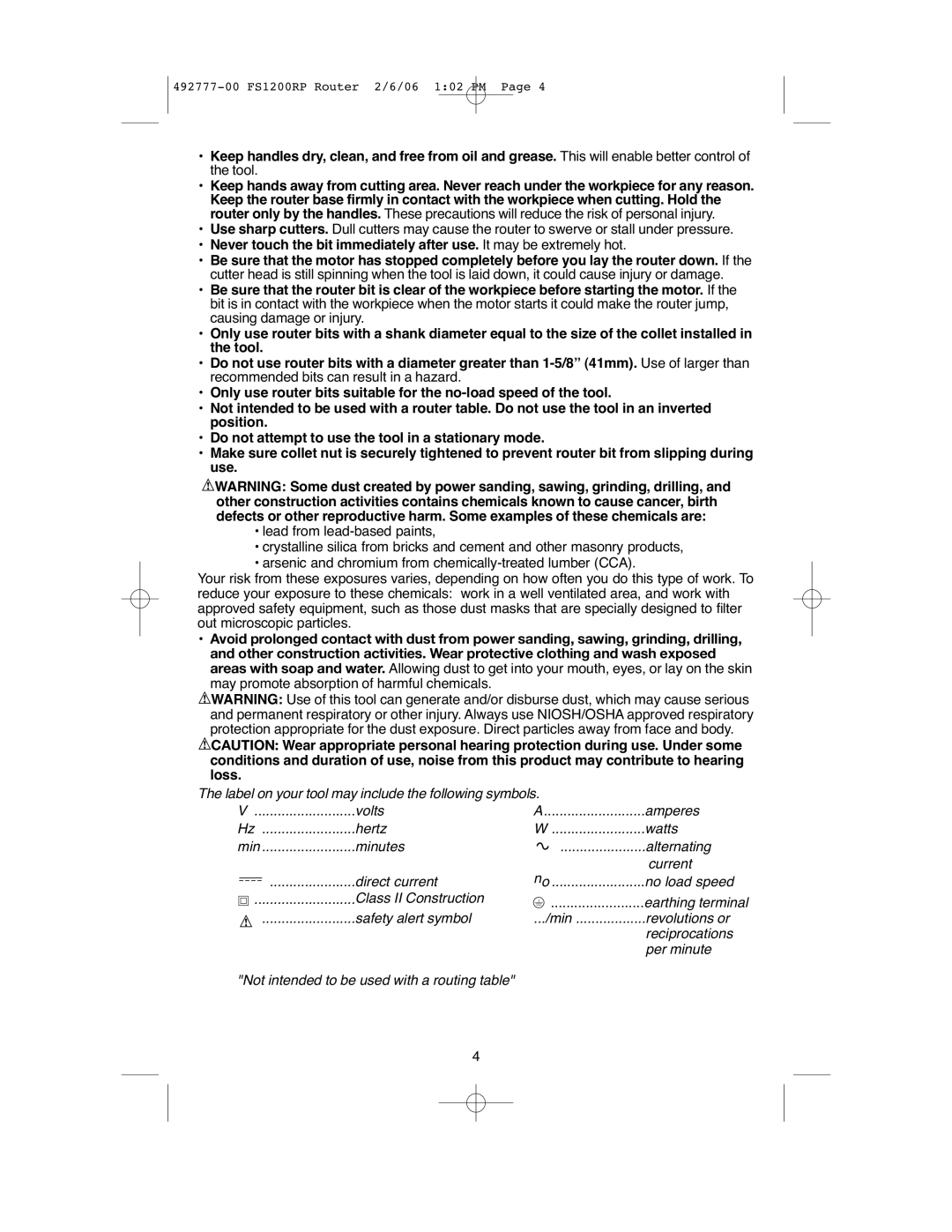 Black & Decker 492777-00 instruction manual Earthing terminal 