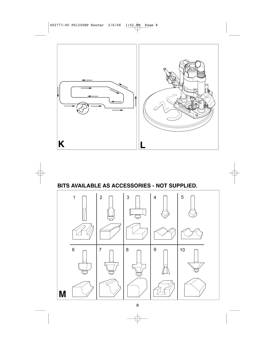 Black & Decker 492777-00 instruction manual Bits Available AS Accessories not Supplied 