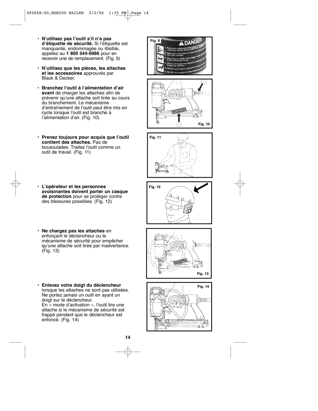 Black & Decker instruction manual 492848-00,BDN200 Nailer 2/2/06 135 PM 