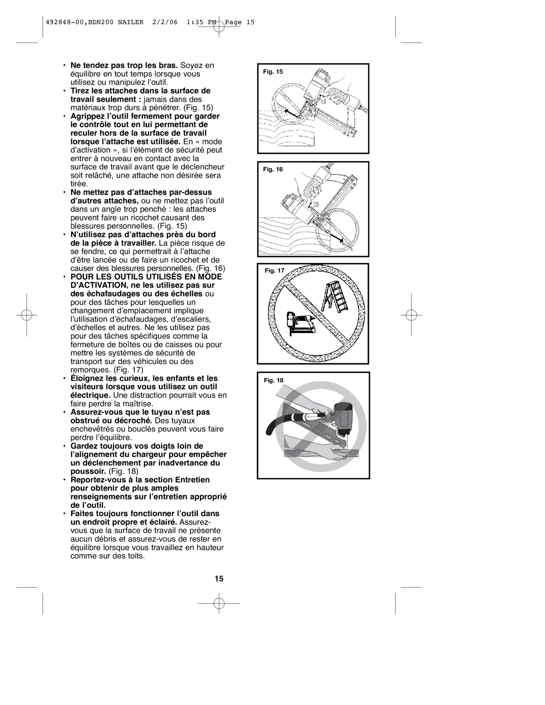 Black & Decker instruction manual 492848-00,BDN200 Nailer 2/2/06 135 PM 