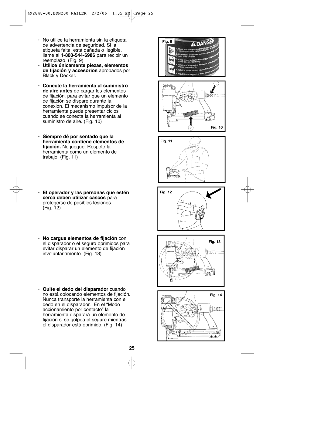 Black & Decker instruction manual 492848-00,BDN200 Nailer 2/2/06 135 PM 