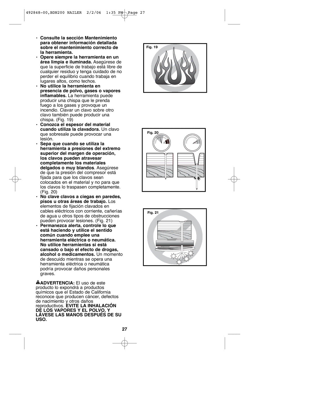 Black & Decker instruction manual 492848-00,BDN200 Nailer 2/2/06 135 PM 