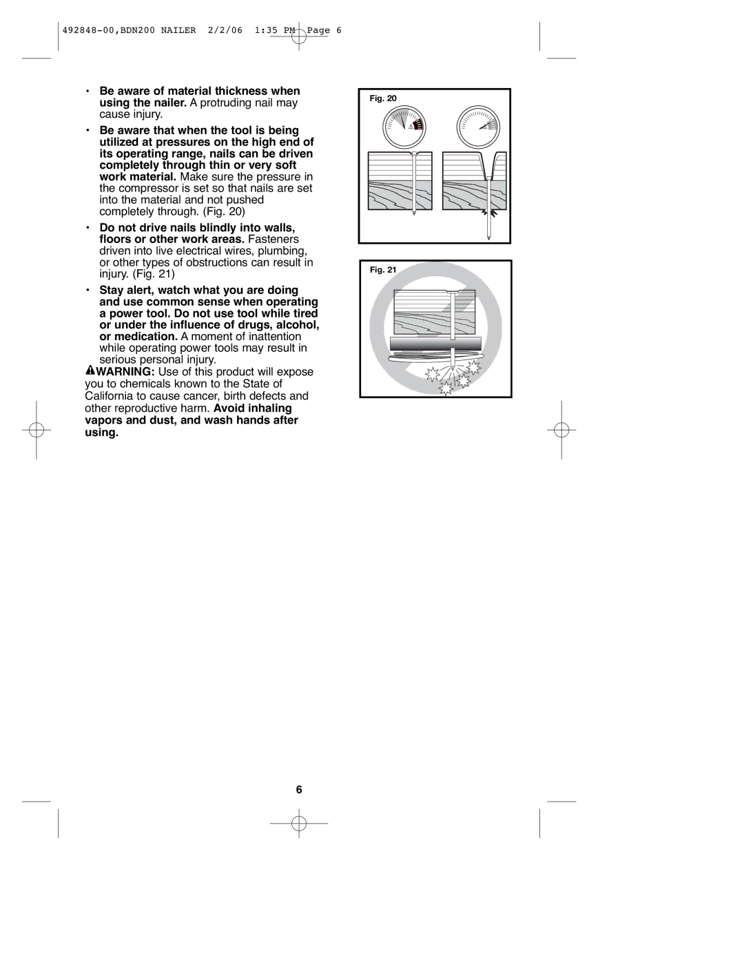 Black & Decker instruction manual 492848-00,BDN200 Nailer 2/2/06 135 PM 