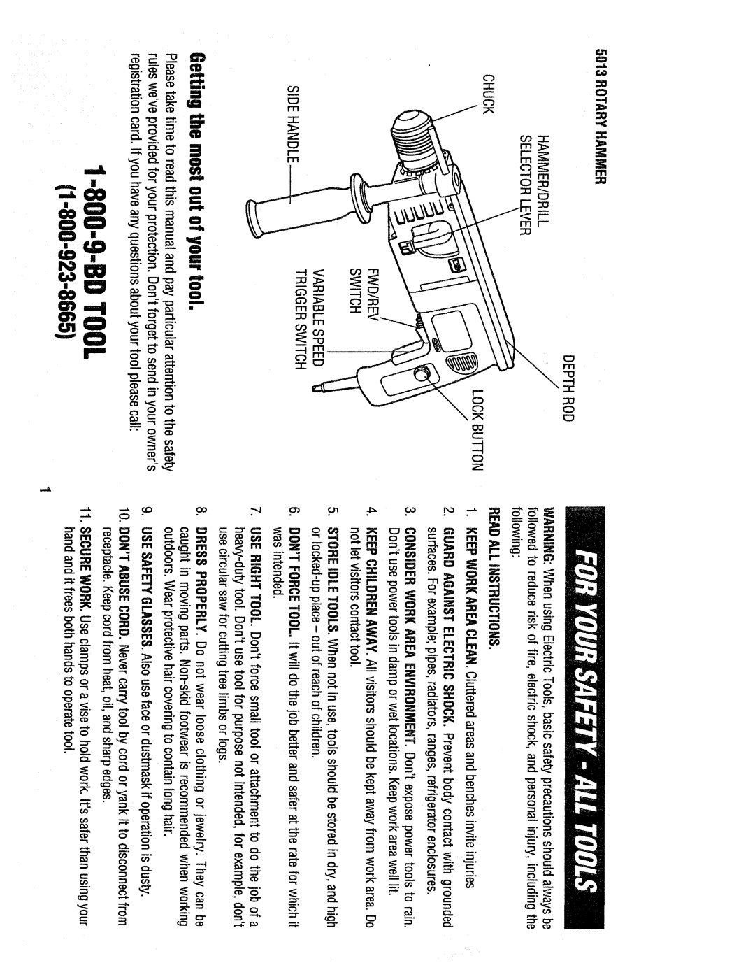 Black & Decker 5013 manual 