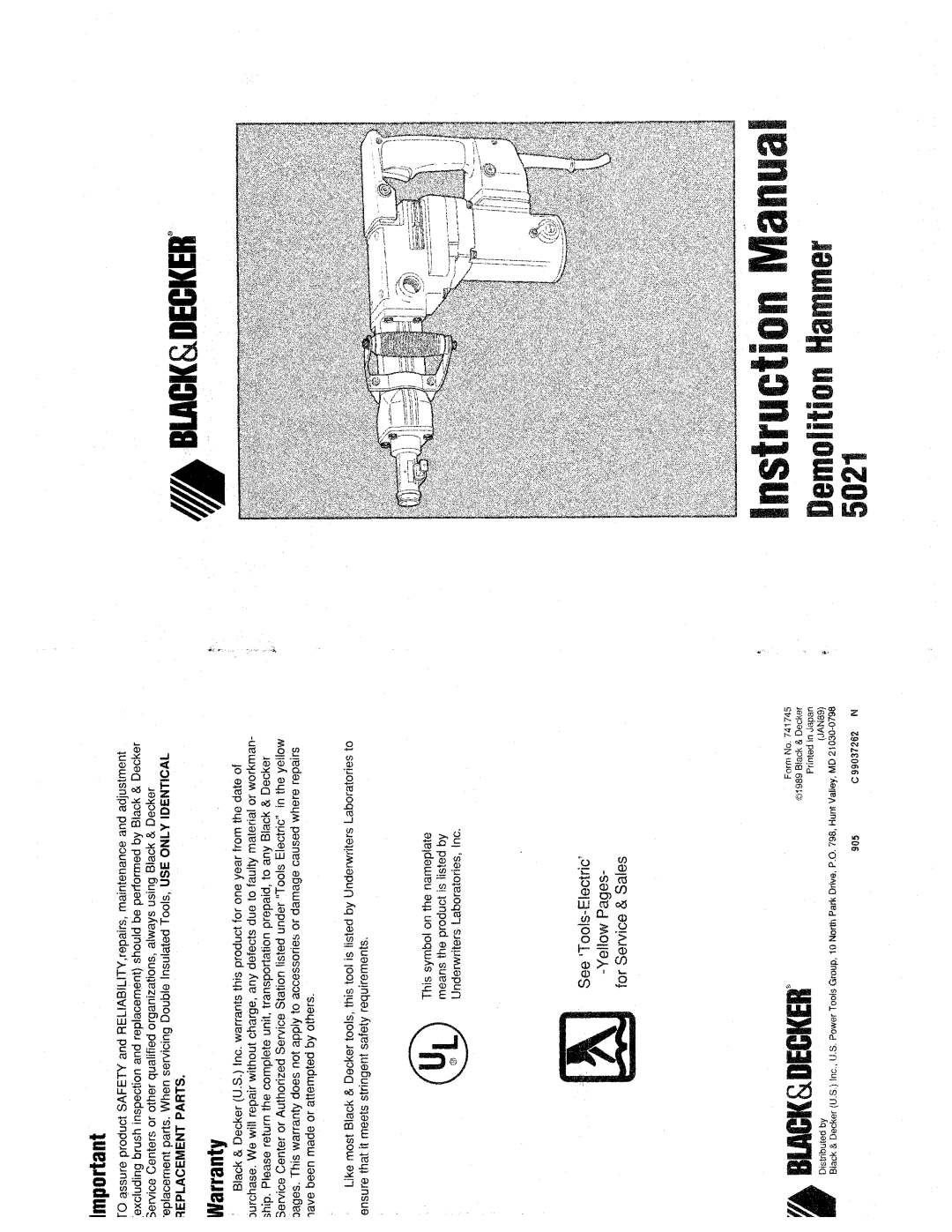 Black & Decker 5021 manual 