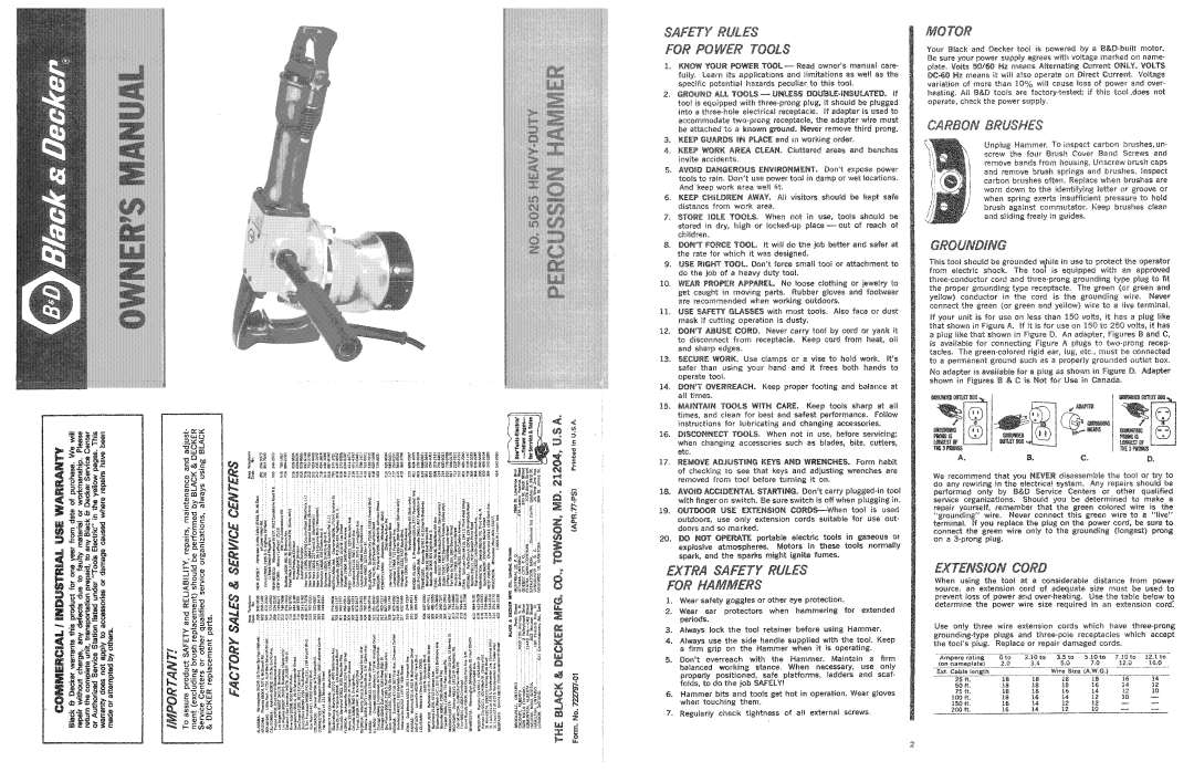 Black & Decker 5025 manual 