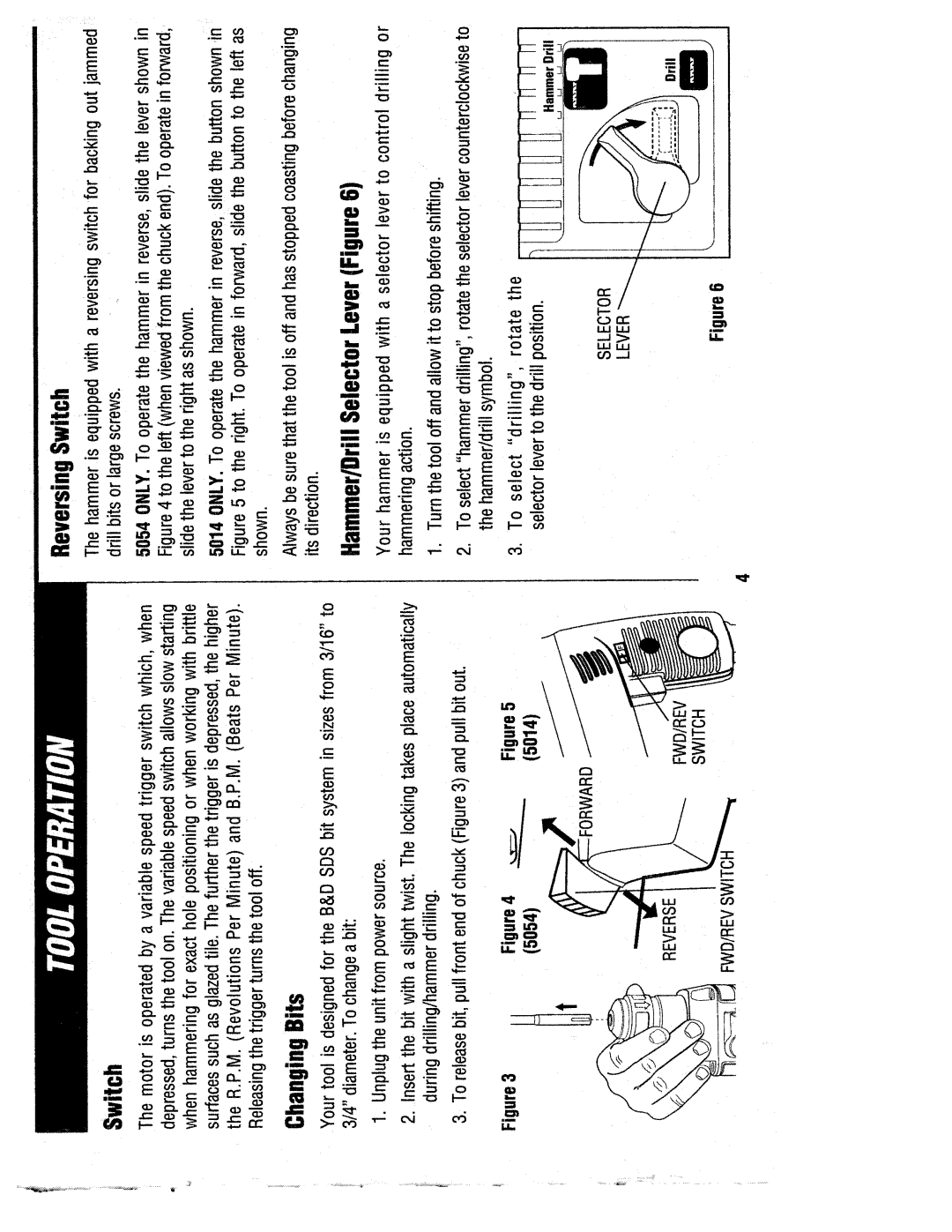 Black & Decker 5014, 5054 manual 