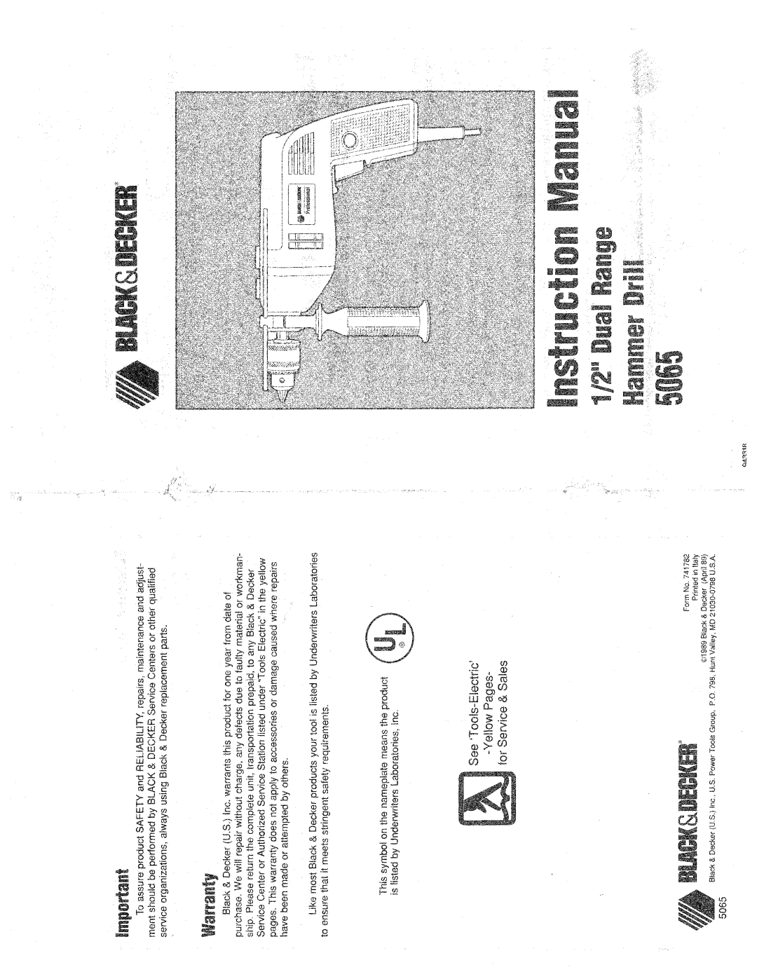 Black & Decker 5065 manual 