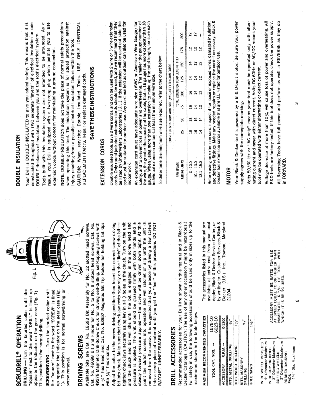 Black & Decker 1575-10, 6023-10 manual 