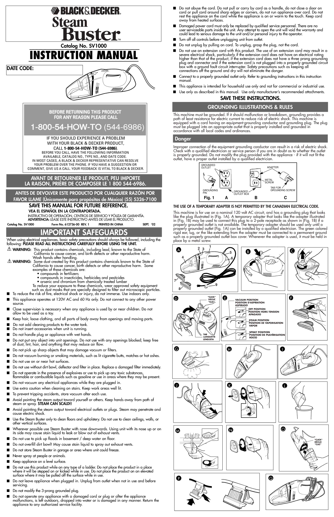 Black & Decker 612736-00 instruction manual HOW-TO 544, VEA EL Español EN LA Contraportada 