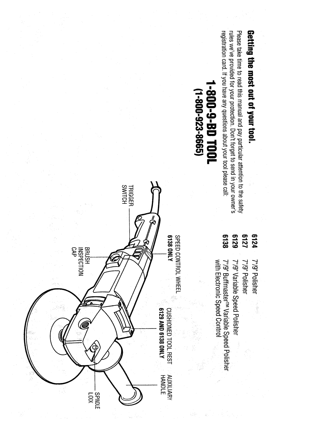 Black & Decker 6129, 6138, 6124, 6127 manual 