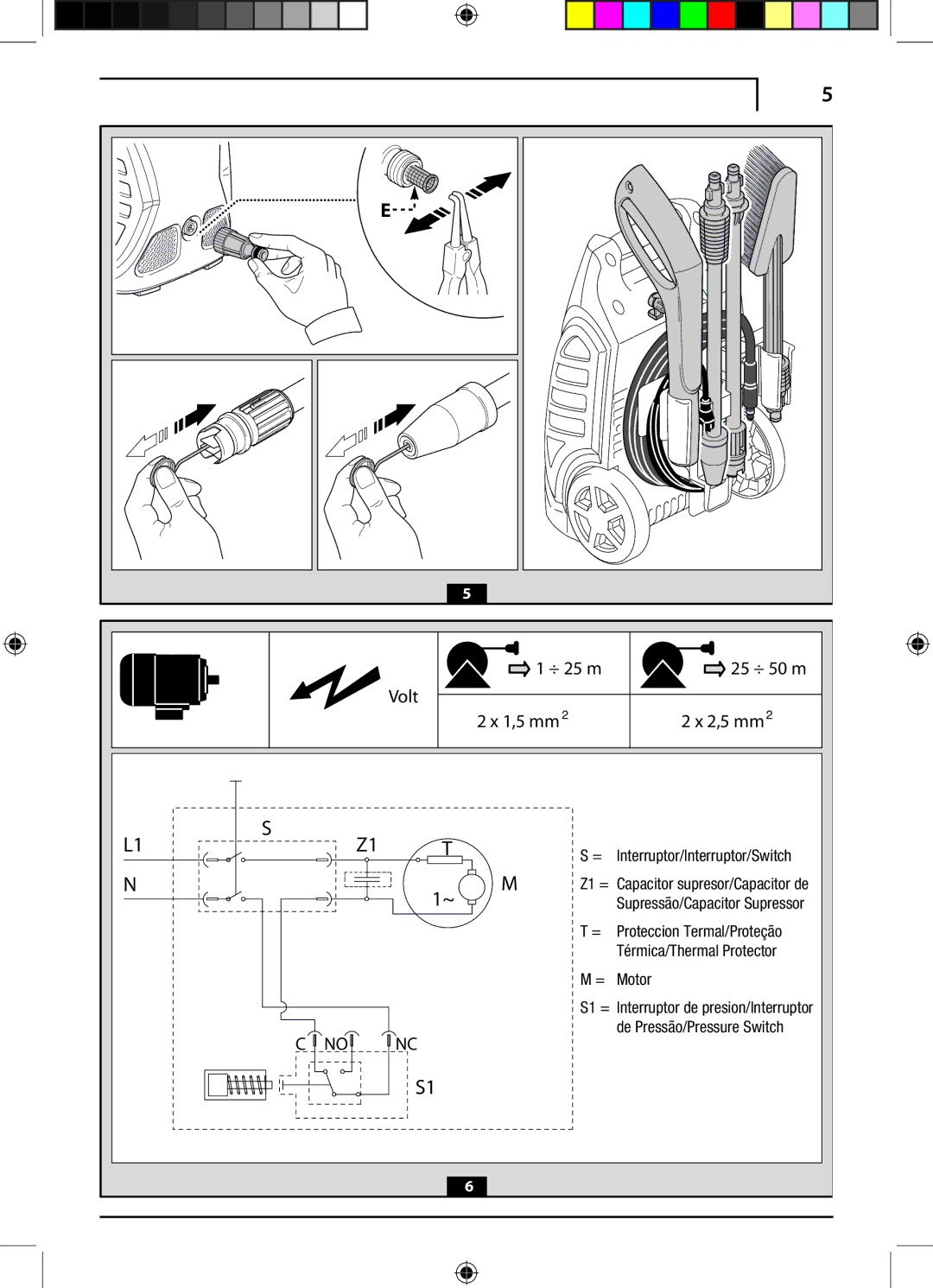 Black & Decker PW1550, 662275-02 instruction manual Z1 = Capacitor supresor/Capacitor de, Supressão/Capacitor Supressor 