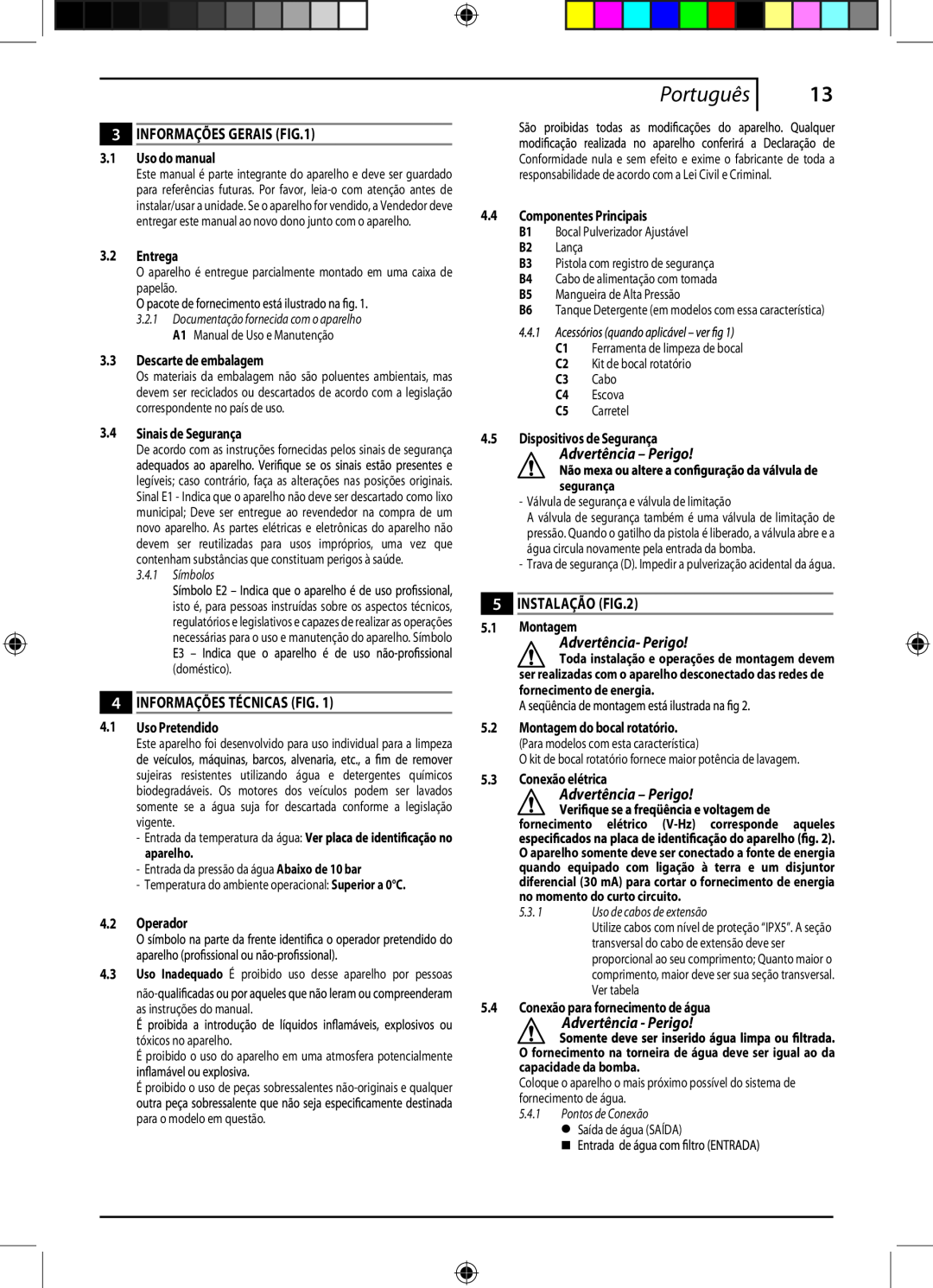 Black & Decker PW1550 Informações Gerais, Informações Técnicas Fig, Instalação, Advertência- Perigo, Português, segurança 