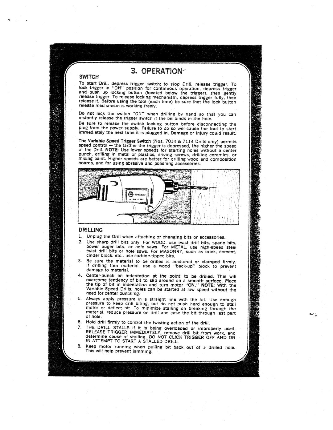Black & Decker 7014, 7114 manual 