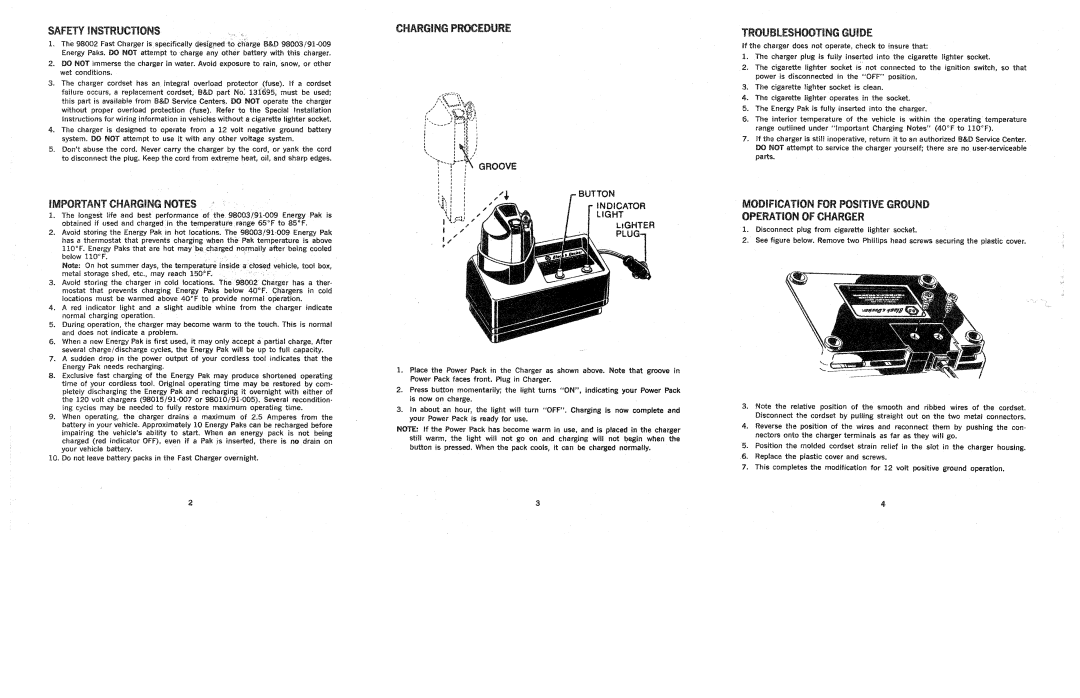 Black & Decker 724308, 98002 manual 