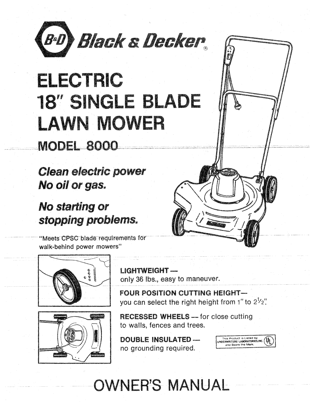 Black & Decker 8000 manual 