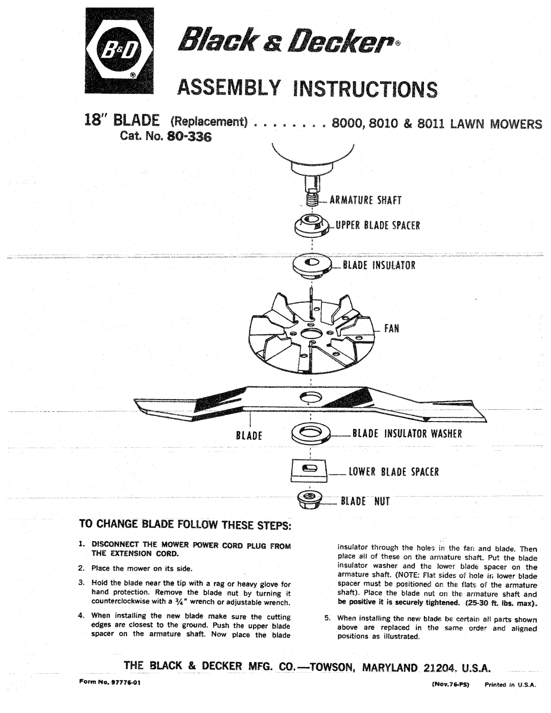 Black & Decker 8000 manual 
