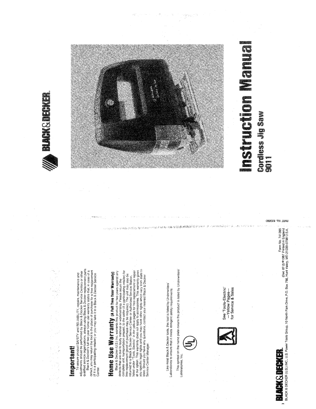 Black & Decker 9011 manual 