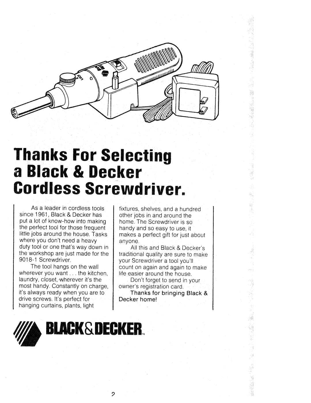 Black & Decker 9018-1 manual 